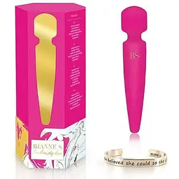 Вібромасажер Rianne S Bella Mini Wand Rose 10 режимів медичний силікон подарункова упаковка - мініатюра 7
