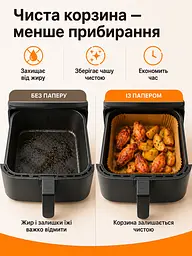 Пергамент для аерогриля Rainberg, пергамент для випікання 100шт, одноразові прямокутні форми для аерогриля 22*14 см, антипригарний пергаментний папір для мультипечі - мініатюра 4