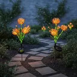 Садовий світильник SunLamp на сонячній батареї — павутинна лілія Lycoris LED, 2 шт. - мініатюра 4