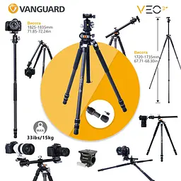 Штатив Vanguard VEO 3T+ 264AB (VEO 3T+ 264AB), Сірий - мініатюра 33