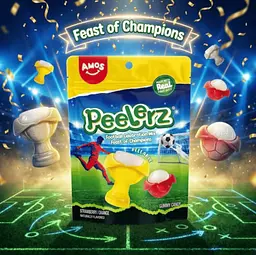 Жувальні цукерки Amos Peelerz Peelable Gummies FIFA Limited Edition 85г - мініатюра 4