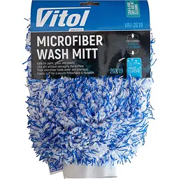 Рукавиця з мікрофібри для миття авто Vitol 26 x 19 см (VRJ-2619) - мініатюра 2