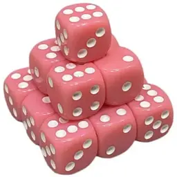 Настільна гра Games 7 Days Кубик D6 з точками (рожевий) , 1 шт. (g7dd6dotspink)