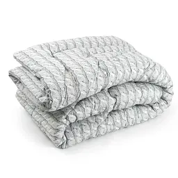 Ковдра зимова євро силіконова Руно Grey Braid 200х220 см сіра