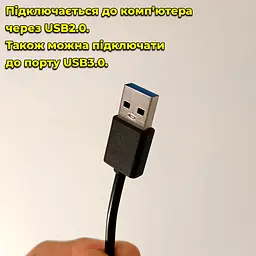 USB хаб (6 x USB, 1 x microSD/TF, 1 x SD/SDHC/SDXC). Довжина шнура 90 см. - мініатюра 6