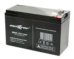 Акумуляторна батарея Maxxter, 12V, 7.5 Агод, AGM, T2, 151x95x65 мм, 2.3 кг (MBAT-12V7.5AH)