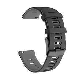 Ремінець для Honor Watch ES - чорно-сірий ширина кріплення 20мм силікон Watchbands Rage (W38-2WB78750761) - мініатюра 4