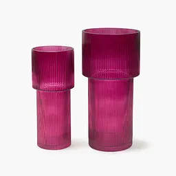Ваза для квітів скляна MBM Home Футуризм 145х290 мм фіолетова (VB-10 L PURPLE) - мініатюра 2