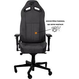 Геймерське крісло GT Racer чорне з темно-сірим (X-8009 Fabric Dark Gray/Black XL) - мініатюра 3