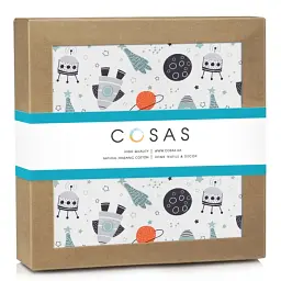 Багаторазова непромокаюча пелюшка Cosas Spase Travel 100х120 см (Diaper_SpaceTravelWhite_100x120) - мініатюра 2