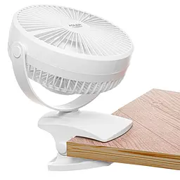 Вентилятор AdlerAD 7342 white настільний/ акумуляторний/ 5Вт/ D=15.5см/ USB-C/ білий (AD7342W) - мініатюра 3