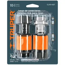 Набір перехідників садових Truper пластик 3/4" (CLICK-SET) - мініатюра 2