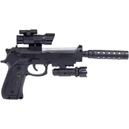 Пістолет світло-звуковий ZIPP Toys Beretta 92FS Чорний - мініатюра 3