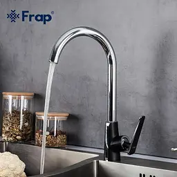 Змішувач для кухні Frap F4057 чорний/хром Чорний матовий - мініатюра 2