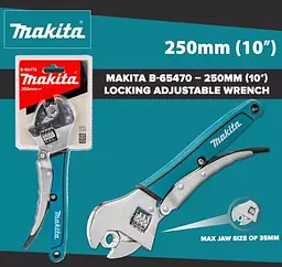 Ключ розвідний 250 мм з фіксатором Makita B-65470 (0-35 мм) - мініатюра 8
