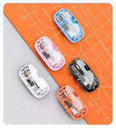 Комп'ютерна миша T-WOLF X11 беспроводная, бесшумная с аккумулятором 2,4G+Bluetooth Pink - мініатюра 4