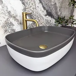 Умивальник VBI Forenza накладний 50x37 см grey white matt VBI-016108 - мініатюра 2