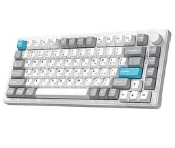 Механічна ігрова клавіатура GamePro MK-266-WH Asgard Yord Keychron Super Red Switch Bluetooth 5.2/2.4 ГГц/USB White - мініатюра 2
