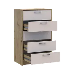 Комод Doros Ронді Дуб Артізан/Кашемір 5 шухляд 60х40х100 (41516189) - мініатюра 5