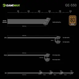 Блок живлення GameMax GE-550 80+Bronze (GE-550) - мініатюра 7