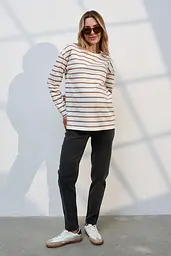 Джинси для вагітних Mom Fit для майбутніх мам M (46) Ivonne Essential Юла Мама чорно-сірий - мініатюра 4