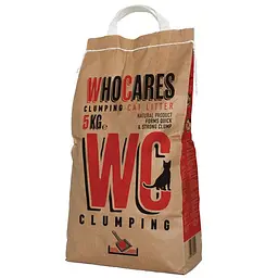 Комкуючий наповнювач Who Cares WC Clumping ВіСі для котячого туалету, бентоніт 5 кг (800109)