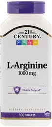 Аргінін 21st Century L-Arginine 1000 мг 100 таб