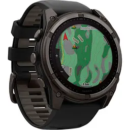 Смарт-годинник Garmin Fenix 8 Solar Sapphire 51mm Carbon Gray DLC Titanium with Black/Pebble Gray Silicone Band (010-02907-10/11/70) [115055] - мініатюра 3