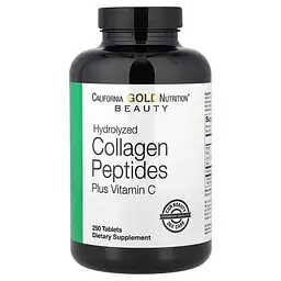 Коллаген Hydrolyzed Collagen + Vitamin C Type 1&3 250 таблеток California Gold Nutrition vit0005673