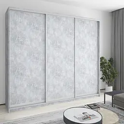Шафа-купе тридверна MebelStar Уні AL 3ДСП 270x60x240 см Бетон (MBS-1921)