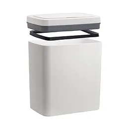 Відро для сміття сенсорне прямокутне Mixxus Wave-TC0110 10 л white MI7073, Білий матовий - мініатюра 2