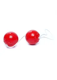 Вагінальні кульки Duo-Balls Red, 21 см, червоний - мініатюра 3