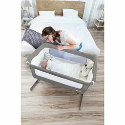 Приставне ліжечко Bebe Confort Calidoo Gray Mist, сіре (2105440210) - мініатюра 3
