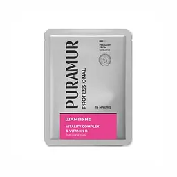 Шампунь PURAMUR Vitality Complex with Vitamin B зміцнюючий, 15 мл