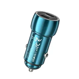 Адаптер автомобільний Tough dual port car charger Z48 2Type-C 40W синій - мініатюра 3