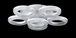 Люстра стельова LED Splendid Ray LT8003/5+1, 144W, білий, сучасний стиль з пультом