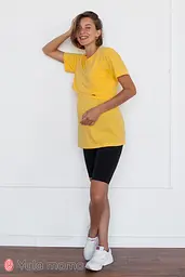 Велосипедки для вагітних із поясом на животик Linda XL Юла Мама Чорний - мініатюра 2