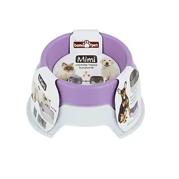 Миска для корму з регульованою висотою Mimi 19x19x10/13h, бузковий - мініатюра 2