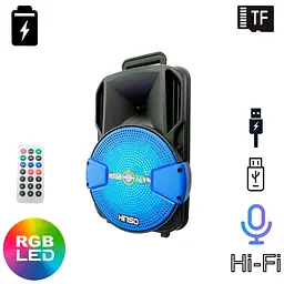 Hi-Fi радіо колонка Kimiso KS-M FM Сия колонка з підсвічуванням і мікрофоном, музична колонка блютузи (ST)