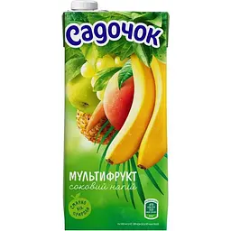 Уцінка. Напій соковий Садочок мультифруктовий з м'якоттю пастеризований 950 мл