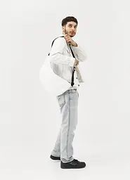 Чоловіча сумка Sambag HOBO BAG-GLOVE Біла 30 х 13 х 8 см (53400008m) - мініатюра 6