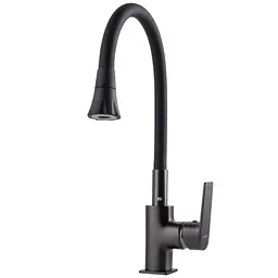 Змішувач для кухні Globus Lux Bonn GLB-0203SA-GP-B01 Чорний матовий - мініатюра 5