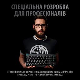 Клавіатура Logitech G PRO Mechanical Gaming USB UA Black (920-009392) - мініатюра 2