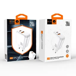 Мережевий зарядний пристрій WUW-C276 PD20W+QC18W - мініатюра 2