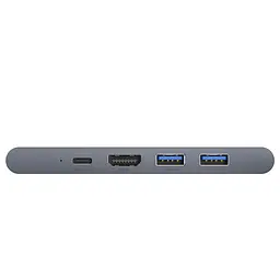 Usb Hub Baseus Thunderbolt C Pro Seven-in-one Dual Type-C to Usb3.0x2 + HDMI + RJ45 Ethernet + Type-C PD + microSD + SD card Сірий - мініатюра 2