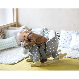 Конячка-качалка з коліщатками KiderKraft Grey - мініатюра 7