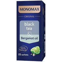 Чай чорний Monomax з маслом Бергамоту 44 г (22 шт. х 2 г) - мініатюра 3