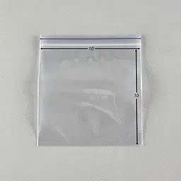 Пакети Zip-Lock прозорі 10x10 см, 100 шт, 50 мкм, поліетиленові пакети із застібкою - мініатюра 2