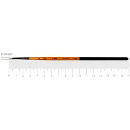 Пензель синтетика кругла FLAME 1368R №00 коротка ручка Rosa