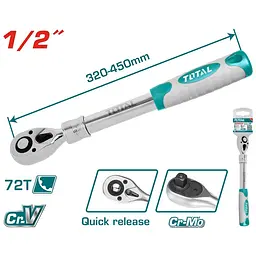 Ключ-тріскача Total 1/2" (THT106128L) - мініатюра 2